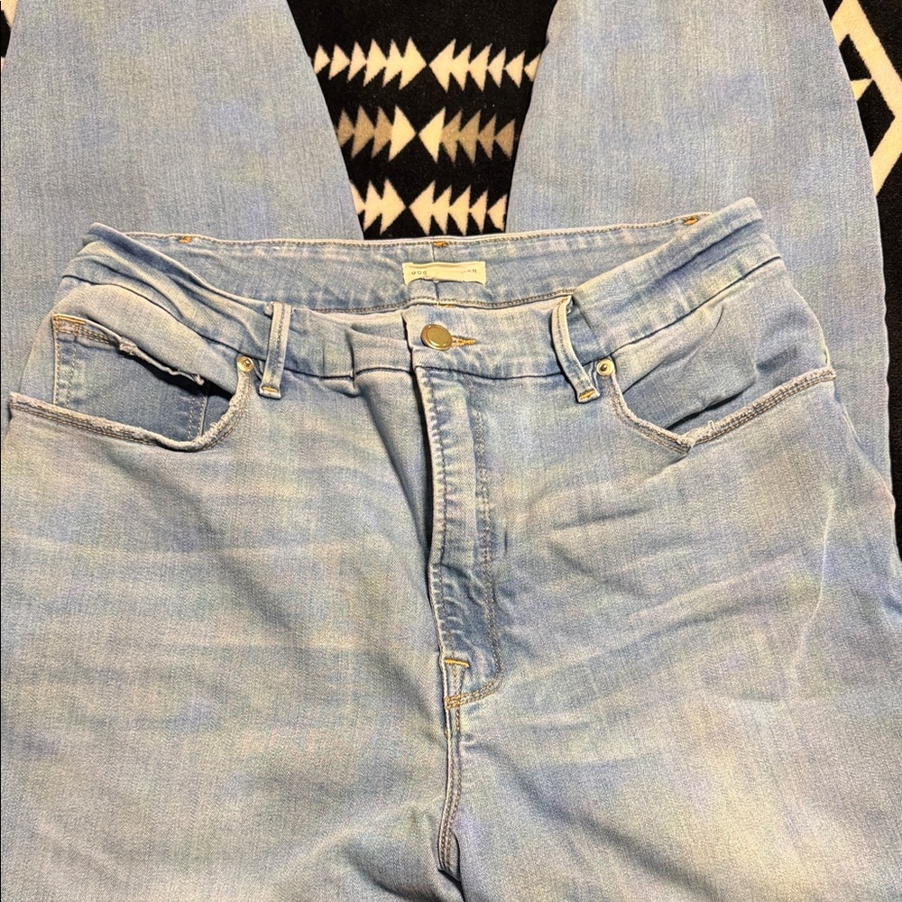 Good American High Rise Light Blue Jeans